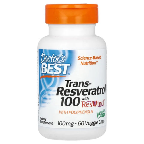 Trans-Resveratrol with ResVinol - 100mg - 60 vcaps
