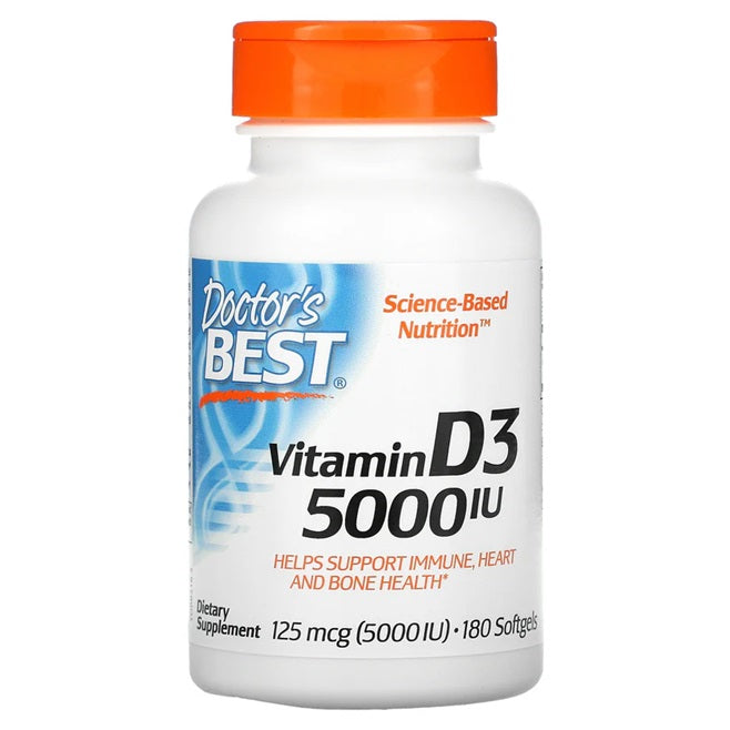 Vitamin D3 - 5000 IU - 180 softgels