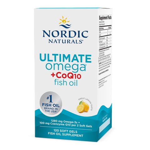 Ultimate Omega + CoQ10 - 1280mg Lemon - 120 softgels