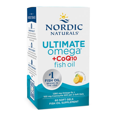 Ultimate Omega + CoQ10 - 1280mg Lemon - 60 softgels