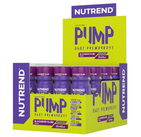 Pump Pre-Workout Shot - Blackberry & Lime - 20 x 60 ml.