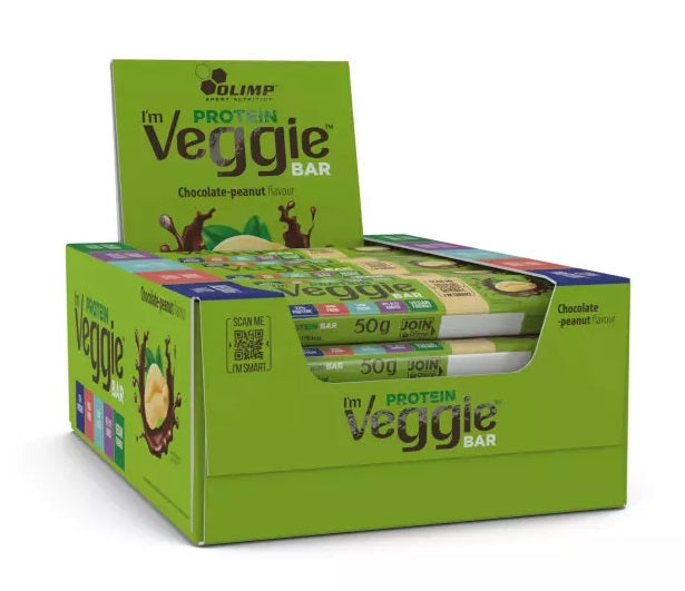 Protein Veggie Bar, Chocolate Peanut - 25 x 50g