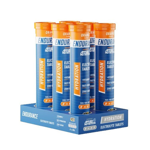 Endurance Hydration Electrolyte Effervescent Tablets - Orange - 6 x 20 tabs