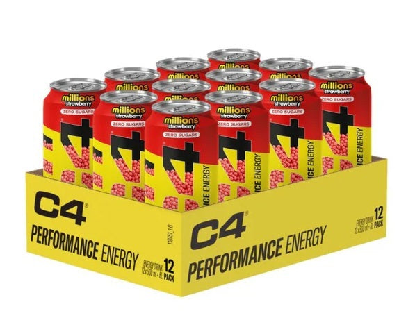 C4 Performance Energy - Millions Strawberry - 12 x 500 ml.