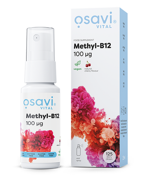 Methyl-B12 Oral Spray - 100mcg (Cherry) - 25 ml.