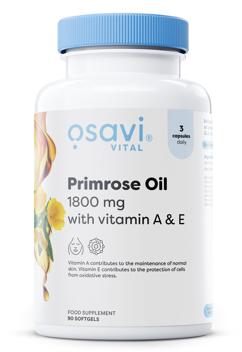 Primrose Oil with Vitamin A & E - 1800mg - 90 softgels