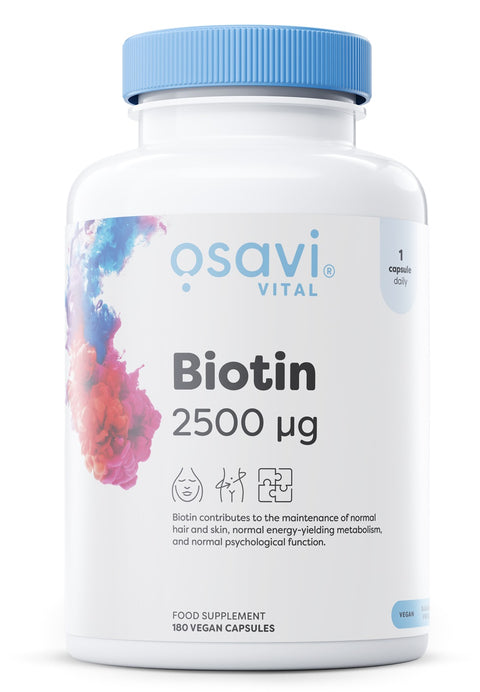 Biotin - 2500mcg - 180 vegan caps