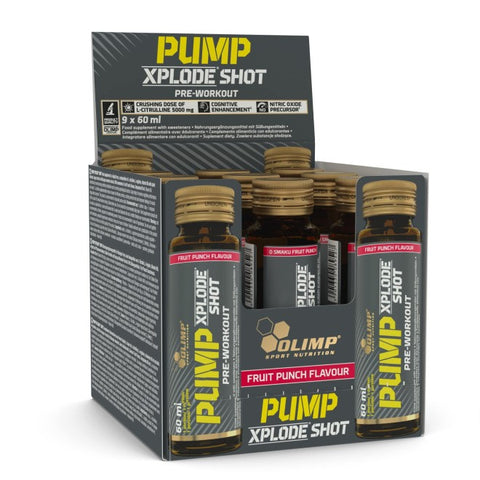 Pump Xplode Shot - Fruit Punch - 9 x 60 ml.