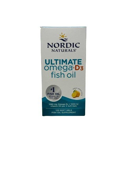 Ultimate Omega-D3 Fish Oil - 1280mg Lemon - 120 softgels