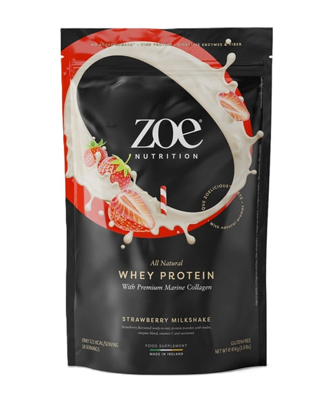 Whey Protein with Premium Marine Collagen - Strawberry Milkshake - 454g