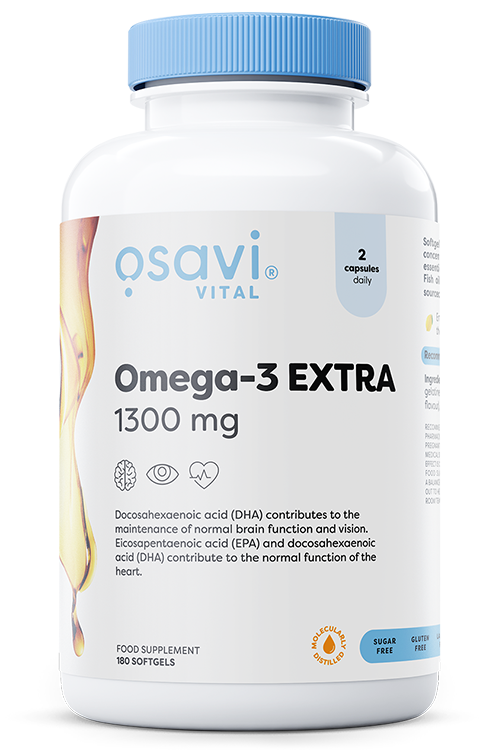 Omega-3 Extra Molecularly Distilled - 1300mg (Lemon) - 180 softgels