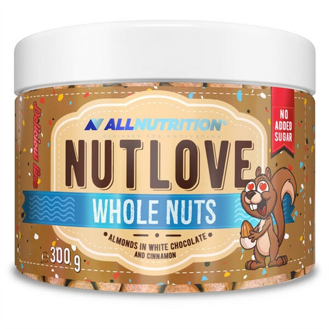 Nutlove Whole Nuts - Almonds in White Chocolate & Cinnamon - 300g