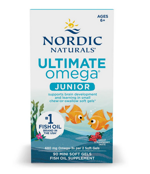 Ultimate Omega Fish Oil Junior - 680mg Strawberry - 90 mini softgels