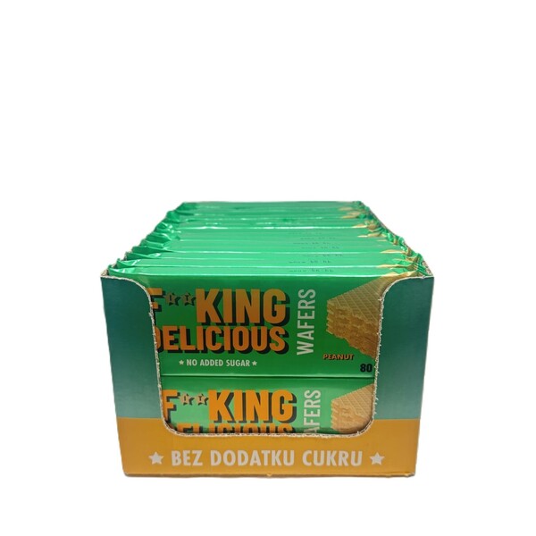 Fitking Delicious Wafers - Peanut - 32 x 80g