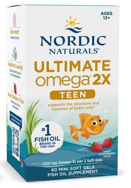 Ultimate Omega 2X Fish Oil TEEN - Strawberry - 60 mini softgels