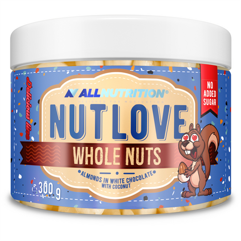 Nutlove Whole Nuts - Almonds in White Chocolate & Coconut - 300g