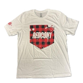Red Plaid Shield T-Shirt - Small
