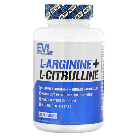 L-Arginine + L-Citrulline - Capsules - 120 vcaps