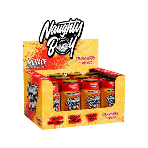 Menace Pre-Workout Shot - Strawberry & Mango - 12 x 60 ml.