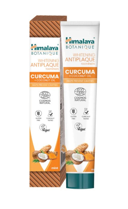 Whitening Antiplaque Toothpaste Curcuma + Coconut Oil - Mint - 75ml.
