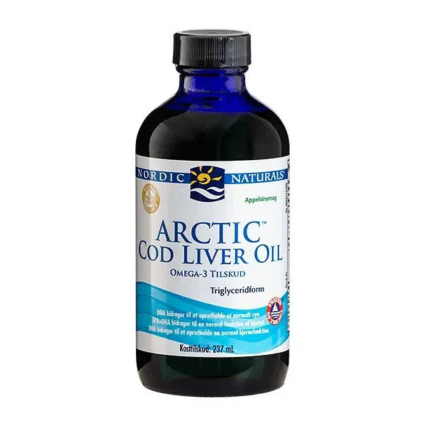 (Danish Label) Arctic Cod Liver Oil - 1060mg Orange - 237 ml.