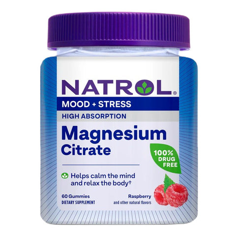 High Absorption Magnesium Citrate - Raspberry - 60 gummies