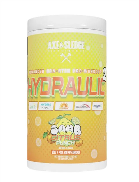 Hydraulic V2 Non-Stim Pre-Workout - Sour Citrus Punch - 498g