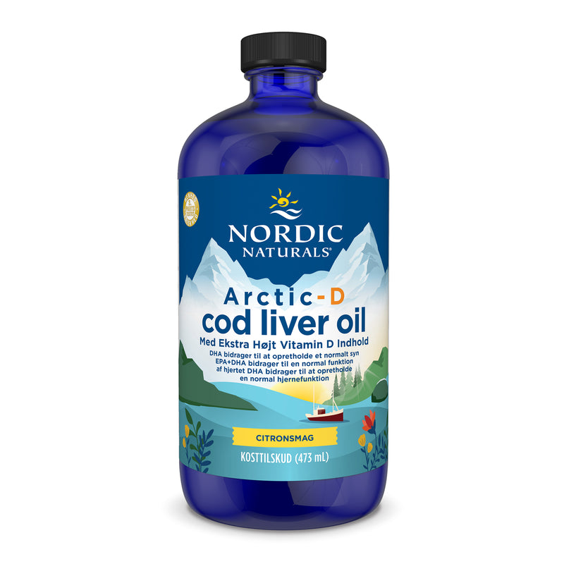 (Danish Label) Arctic-D Cod Liver Oil - Lemon - 473 ml.