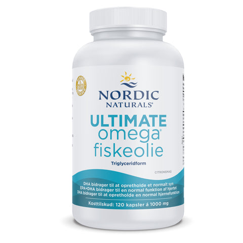 (Danish Label) Ultimate Omega Fiskeolie - 1280mg Lemon - 120 softgels
