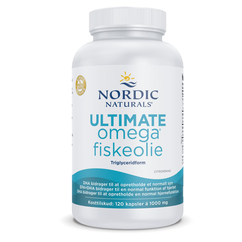 (Danish Label) Ultimate Omega Fiskeolie - 1280mg Lemon - 120 softgels