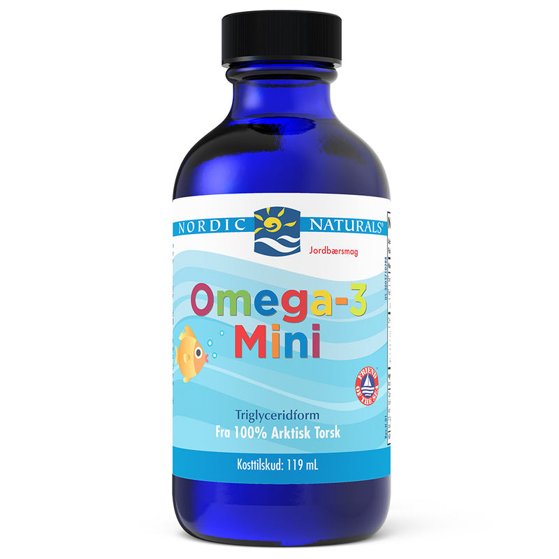 (Danish Label) Omega-3 Mini - 530mg Strawberry - 119 ml.