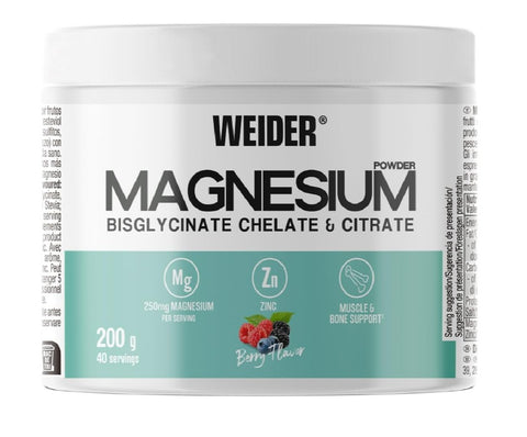 Magnesium Bisglycinate Chelate & Citrate - Berry - 200g