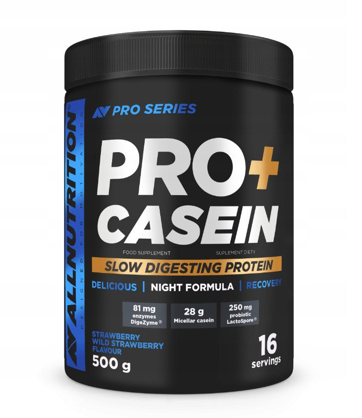 Pro+ Casein - Strawberry-Wild Strawberry - 500g