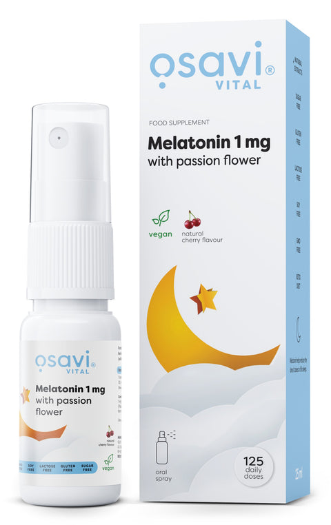 Melatonin with Passion Flower Oral Spray - 1mg (Cherry) - 25 ml.