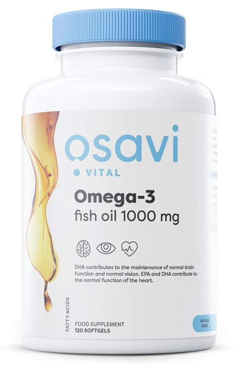 Omega-3 Fish Oil Molecularly Distilled - 1000mg (Lemon) - 120 softgels