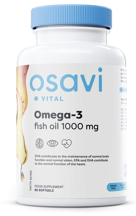 Omega-3 Fish Oil Molecularly Distilled - 1000mg (Lemon) - 60 softgels