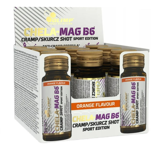 Chela-Mag B6 Cramp Shot, Orange - 9 x 25 ml.