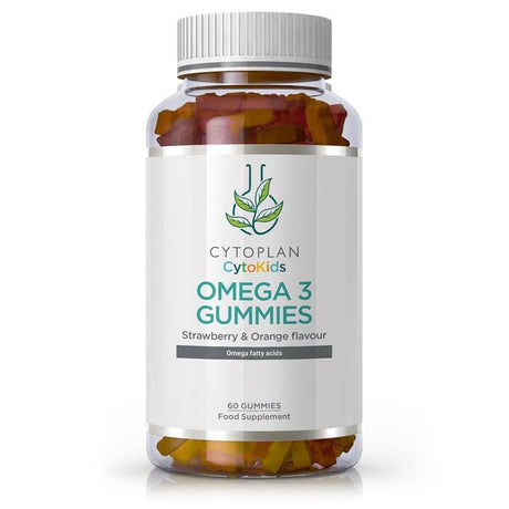 Kids Omega 3 Gummies, Strawberry & Orange - 60 gummies