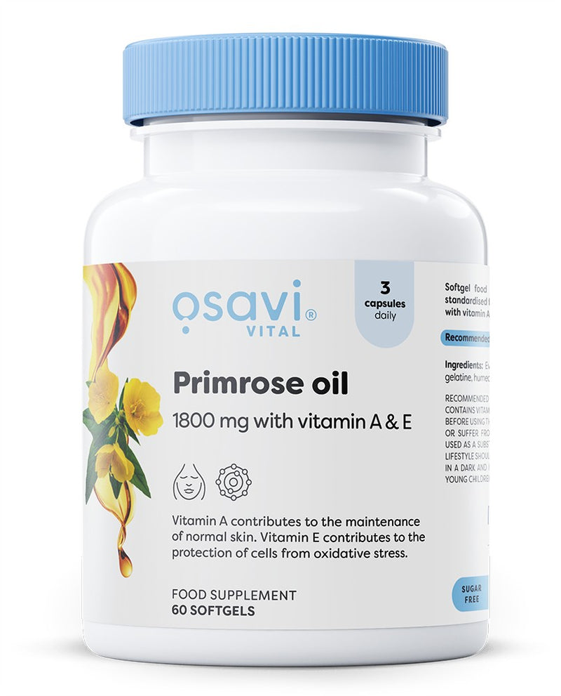 Primrose Oil with Vitamin A & E - 1800mg - 60 softgels