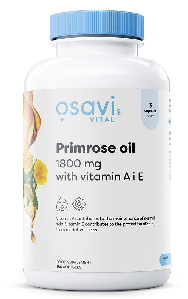 Primrose Oil with Vitamin A & E - 1800mg - 180 softgels