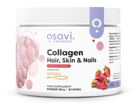 Collagen Peptides (Hair Skin & Nails) - Rhubarb & Strawberry - 150g