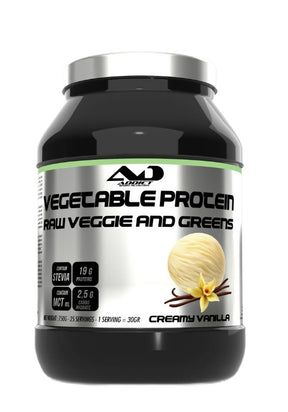 Vegetable Protein Raw Veggie and Greens, Creamy Vanilla - 750g