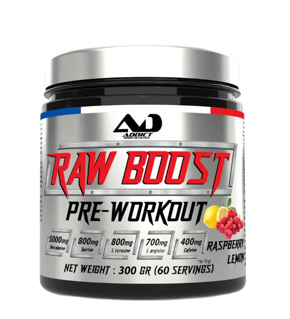 Raw Boost Pre-Workout, Raspberry Lemon - 300g