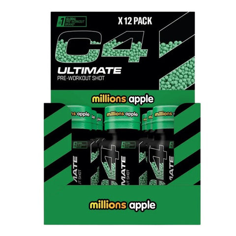 C4 Ultimate Pre-Workout Shot - Millions Apple - 12 x 60 ml.