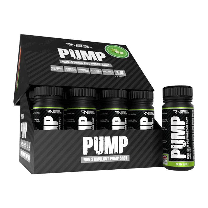 Pump Non-Stim Shot - Green Apple - 12 x 60 ml.