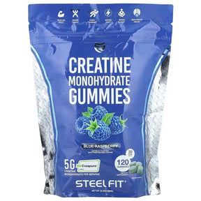 Creatine Monohydrate Gummies, Blue Raspberry - 120 gummies 