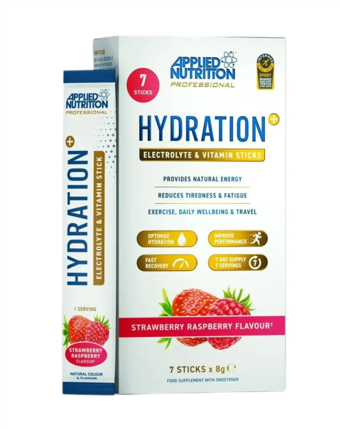 Hydration + Electrolyte & Vitamin Powder Stick Packs - Strawberry Raspberry - 7 x 8g