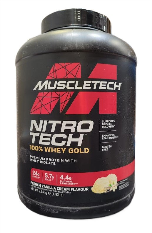 Nitro-Tech 100% Whey Gold, French Vanilla Cream - 2240g 