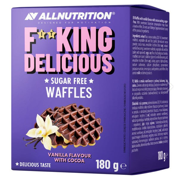 Fitking Delicious Waffles - Vanilla Flavour with Cocoa - 180g
