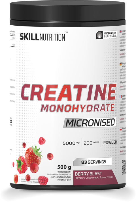 Micronised Creatine Monohydrate Flavoured - Berry Blast - 500g